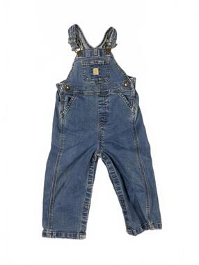 Carhartt Baby Denim Overalls 24M Snap Bottom Adjustable Straps